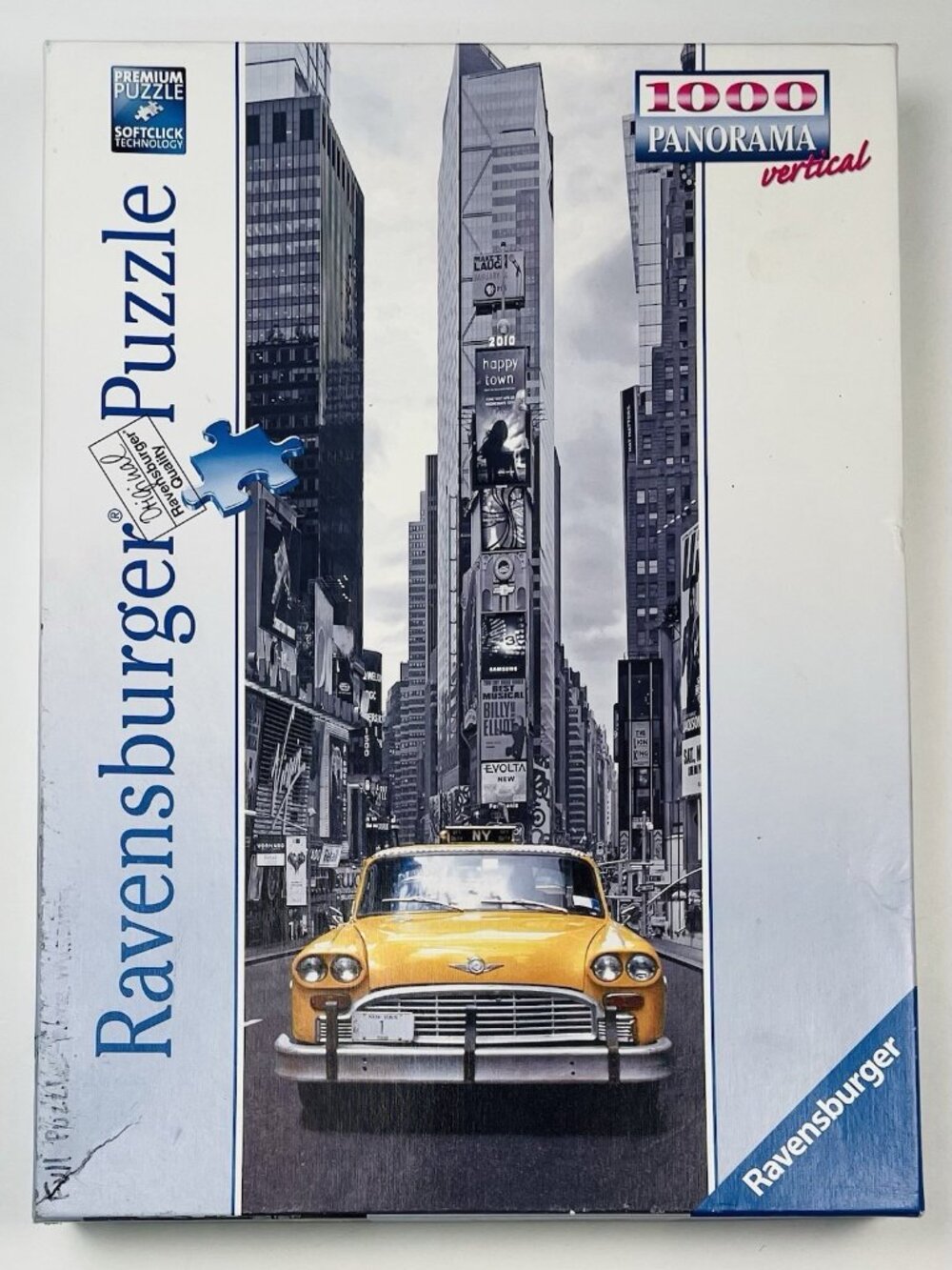 RAVENSBURGER 1000pc Panorama Vertical JIGSAW PUZZLE NYC Cab 151196 COMPLETE 2010